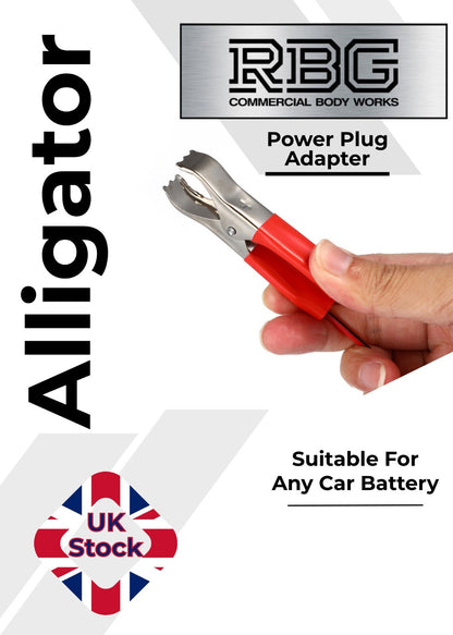 Car Battery to Power Plug Adapter Cable Folder, Auto Battery Alligator Clip