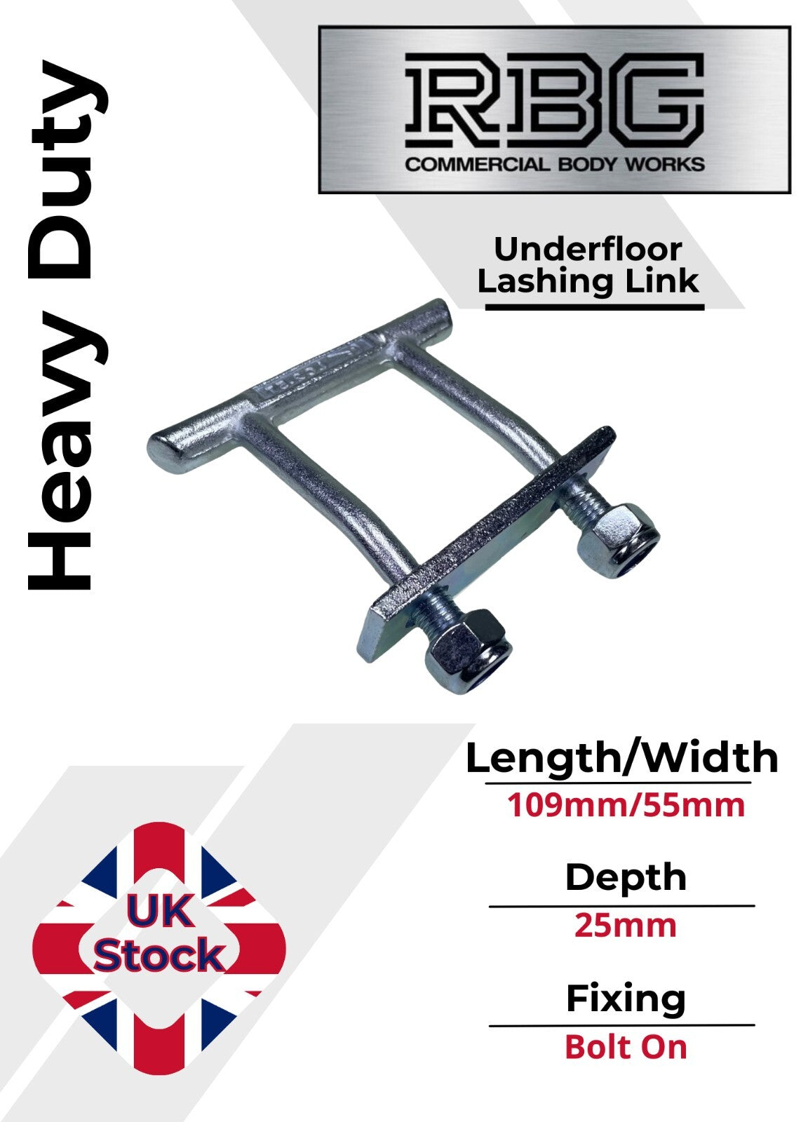 1x Under Floor Lashing Ring Heavy Duty 2500kg Tie Down Zinc Plated Underfloor