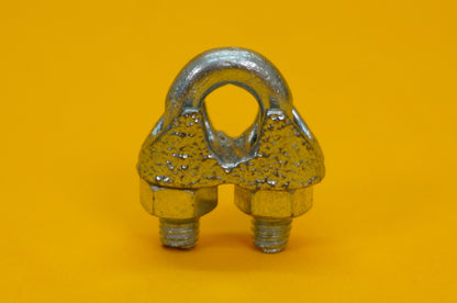 Wire Rope Grip 5mm Steel Cable Grip Bull Dog Clamp U Bolt Zinc Plated Heavy Duty