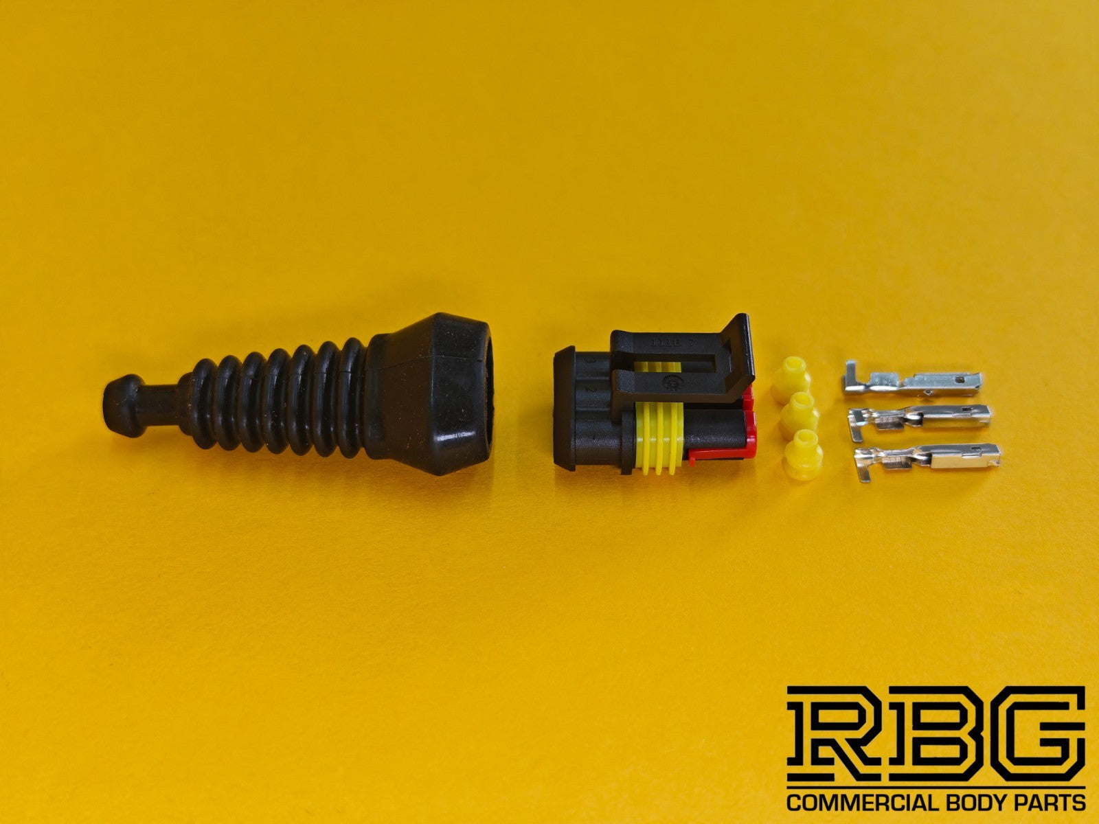 SuperSeal Connector Kit 3 Way Male With Protective Boot AMP Wiring Waterproof