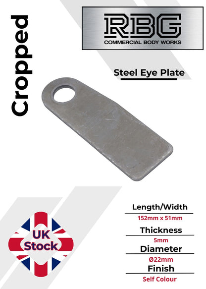 Heavy Duty Tail Gate Fixing Eye Plates Self Colour Weld On For Drop Lock Trailer