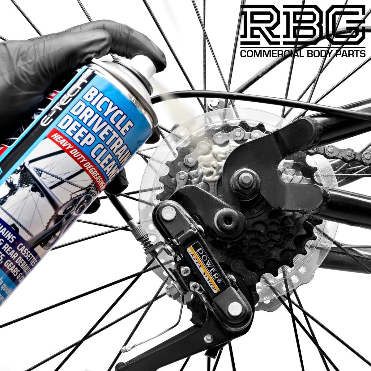 Bicycle Chain Drivetrain Cleaner E-TECH 500ml Bike Deep Fast-Acting Gel Cleaner