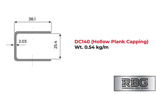 Aluminium U Channel End Cap Dropside Capping Profile Trailer Truck 400mm-2450mm