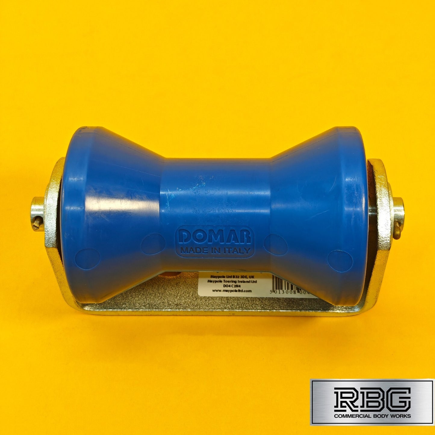 Keel Roller + Bracket 16mm Bore 128mm Width for Boat Trailers Non-Mark Domar UK