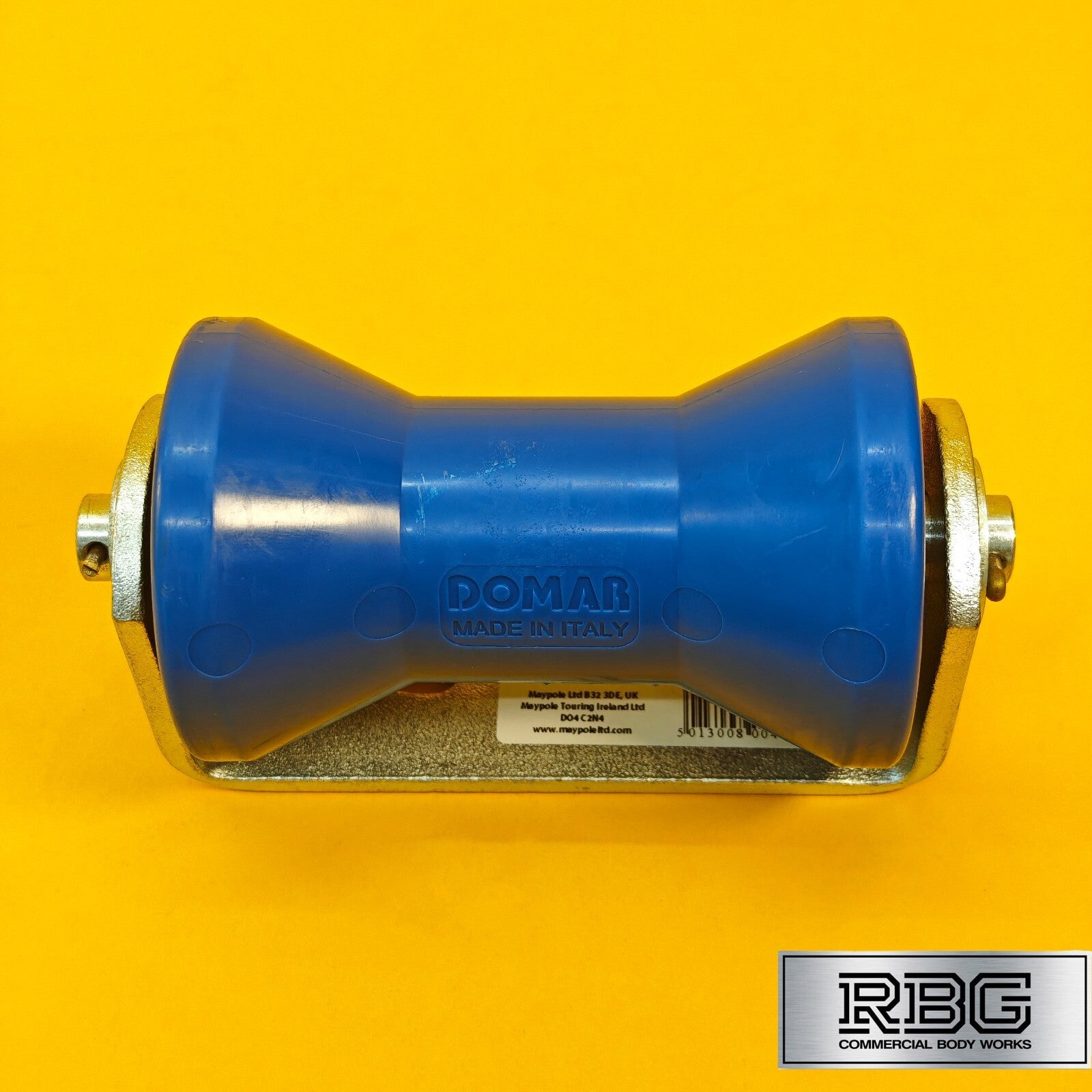 Keel Roller + Bracket 16mm Bore 128mm Width for Boat Trailers Non-Mark Domar UK