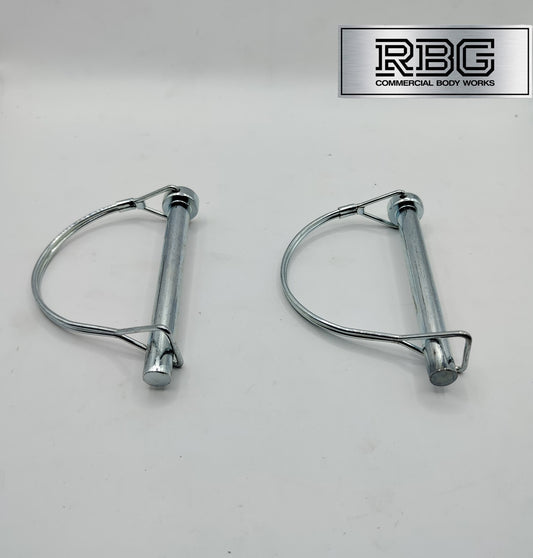 2x D Lock Pins 11X100MM Wire Shaft Clip Lynch Linch Trailer Tractor Taw Locking