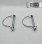 2x D Lock Pins 11X100MM Wire Shaft Clip Lynch Linch Trailer Tractor Taw Locking