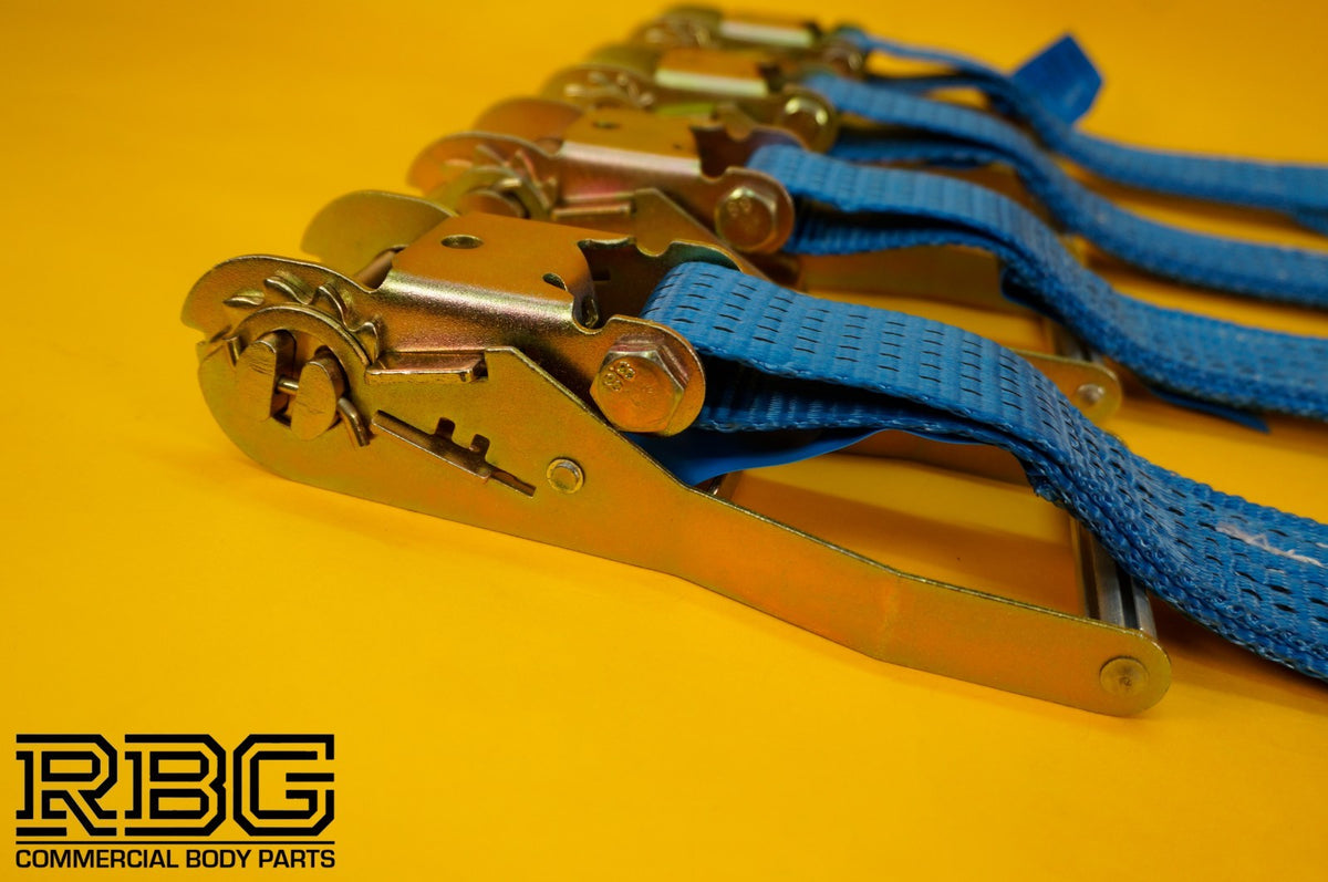 4Pcs Recovery Ratchet Strap 5T Over Wheel 4mx50mm + Axle Recovery Strap 1mx50mm