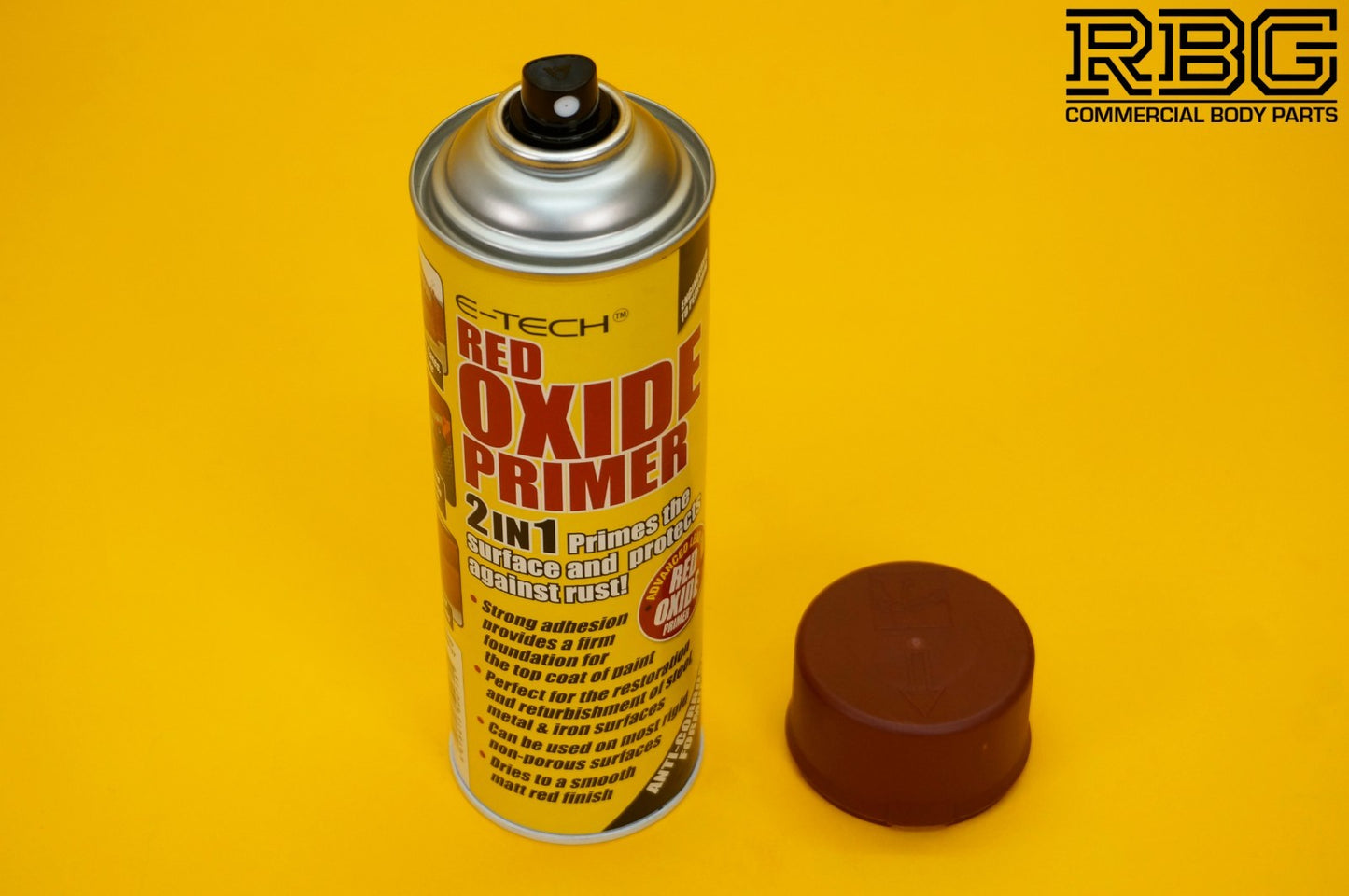 Red Oxide Primer Spray Anti Corrosion Restoring Steel Metal Iron Surfaces E-TECH