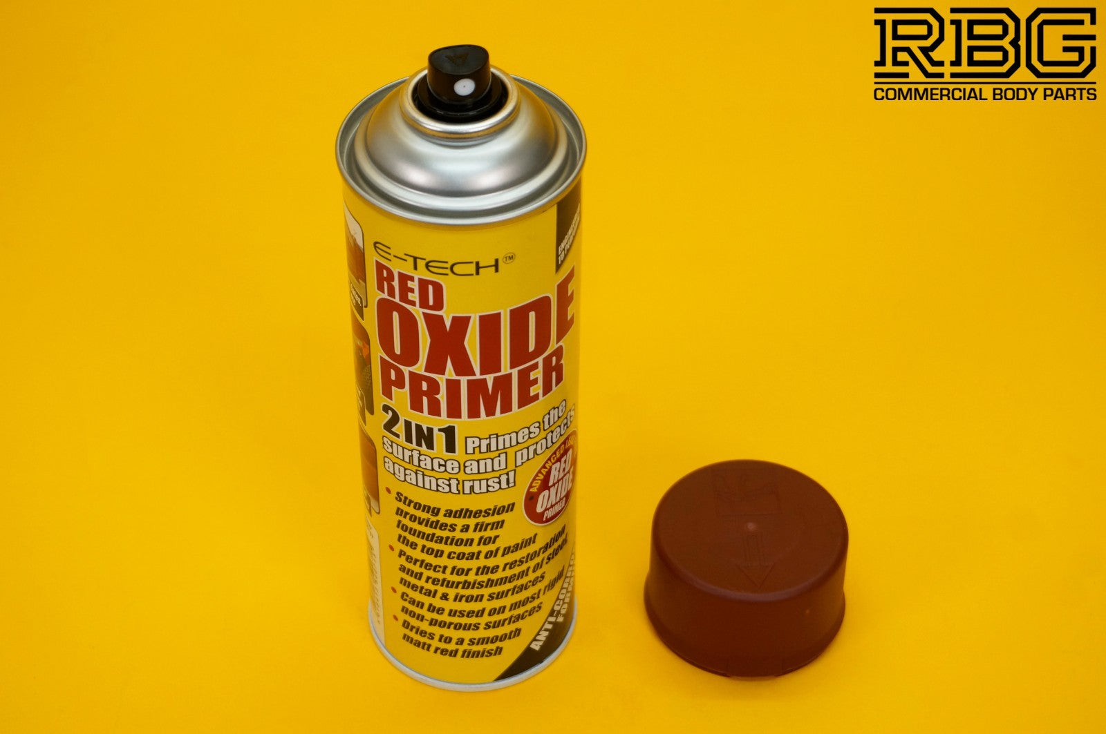 Red Oxide Primer Spray Anti Corrosion Restoring Steel Metal Iron Surfaces E-TECH