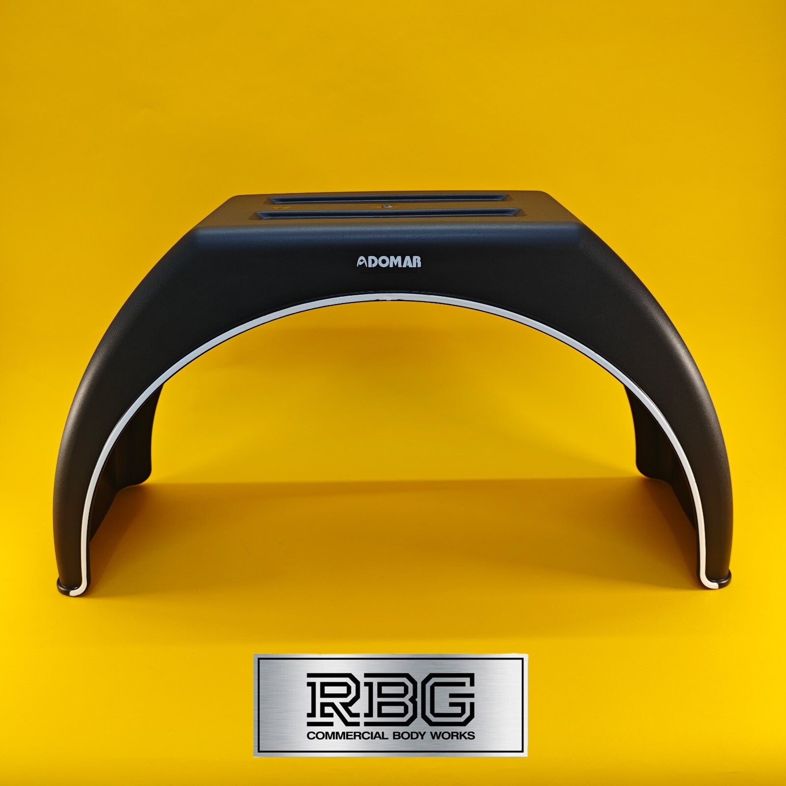 Single Wheel Mudguard Flat Top Plastic 880 x 260mm Black Mud Flap Domar Truck UK