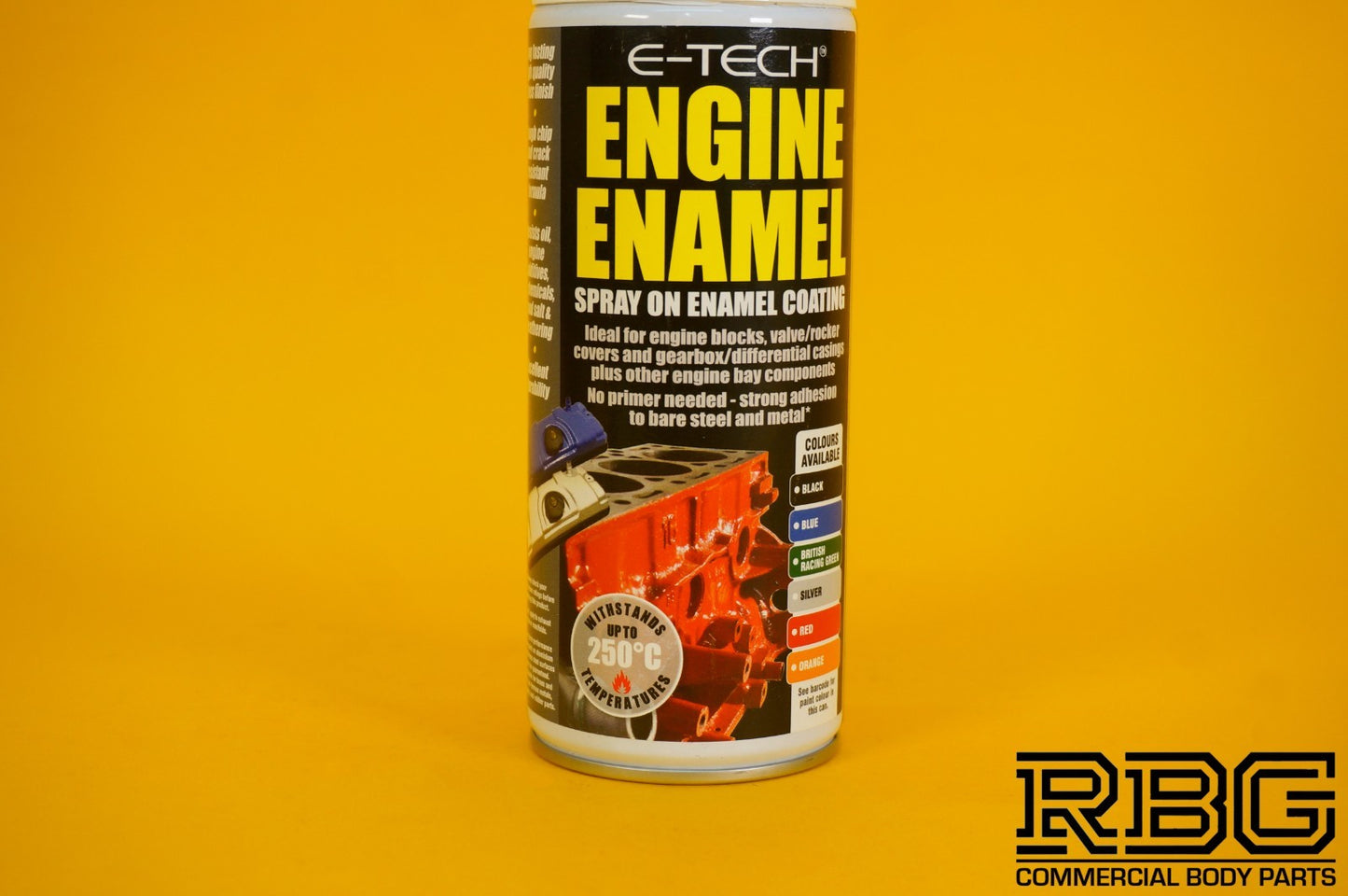 Engine Enamel Spray RED Coating 400ml E-TECH Heat Resistant Paint Car Vehicle