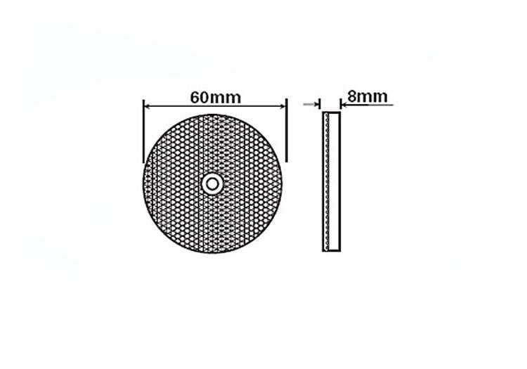 Clear Round Reflector Radex White 60mm for Trailer Caravan Horsebox Lighting UK