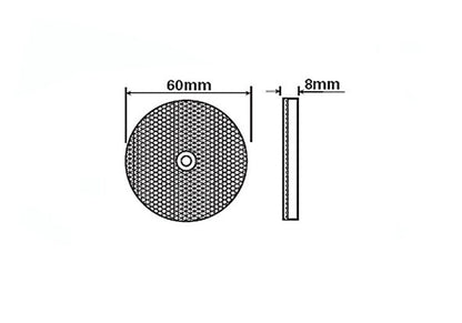Clear Round Reflector Radex White 60mm for Trailer Caravan Horsebox Lighting UK