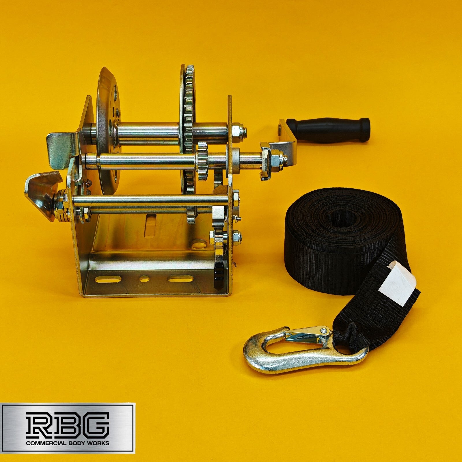 2000Lb Hand Winch + Strap & Hook 900Kg Professional Dual Speed Heavy Duty 7M UK