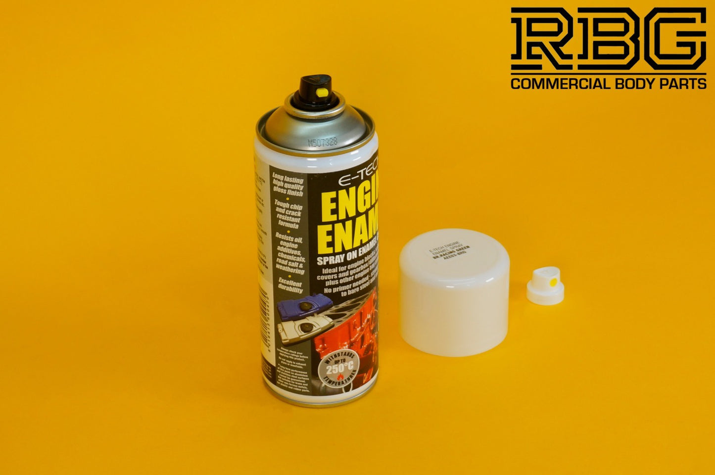 Engine Enamel Spray Coating BRIT RACING GREEN 400ml E-TECH Heat Resistant Paint