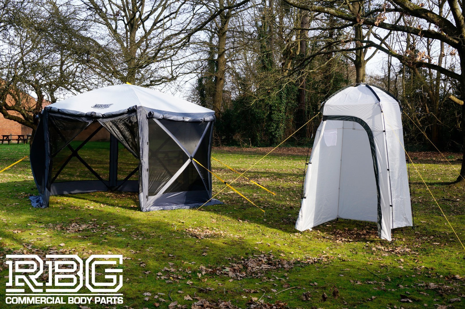 Pop Up Screen House + Utility Shower Tent Outdoor Camping Gazebo 6 Sided Shelter