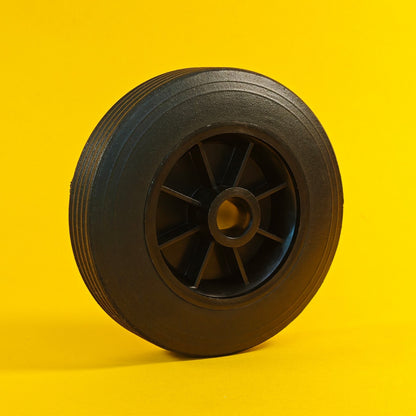 Plastic Spare Wheel for Jockey Wheels Black for Trailer Rubber Tyre 155mm UK