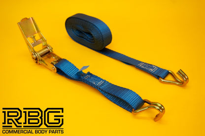 Ratchet Strap Tie Down 1500kg High-Vis Blue 5m 25mm Lashing Cargo Recovery