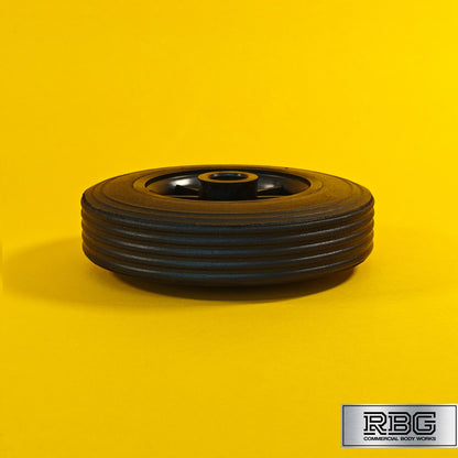 Plastic Spare Wheel for Jockey Wheels Black for Trailer Rubber Tyre 155mm UK