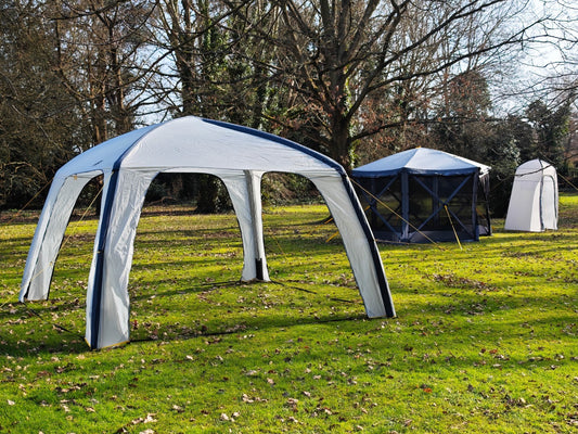 Pop Up Screen House + Air Event Shelter & Utility Shower Tent Outdoor Camping