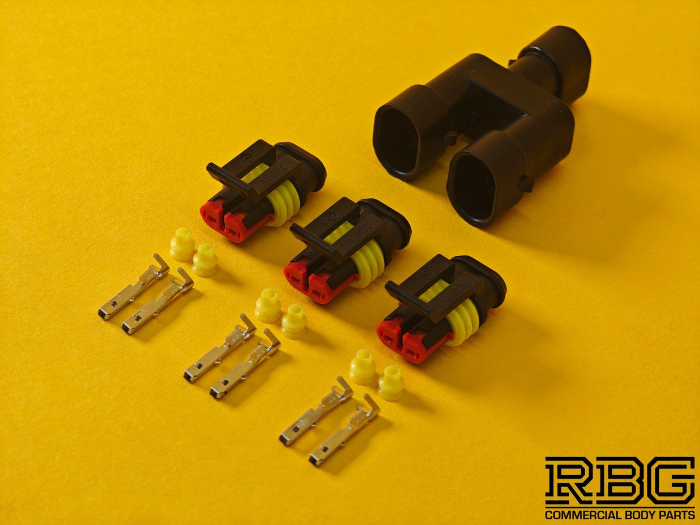 SuperSeal Splitter + 3x Connector Kit SET 2 Way Male Connector Y Piece Wiring