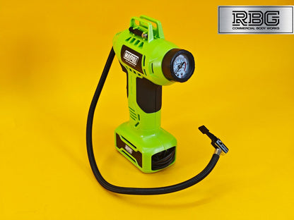 Car Tyre Air Compressor Analogue Pump Maypole Portable 12V Pump Inflator + LED