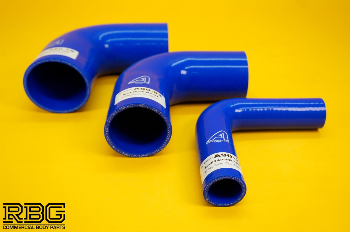 Silicone Hose 90 Degree Elbow Bend Turbo Water Boost Intercooler Pipes - 3 SIZES