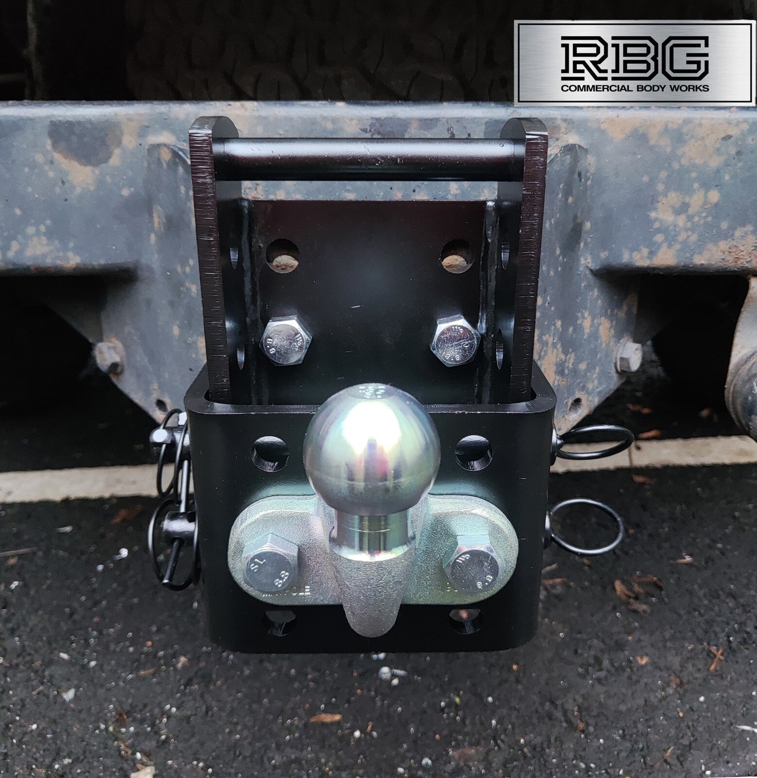 Adjustable Tow Hitch Drop Plate set & 50mm Tow Ball Maypole Trucks Tractors 4x4