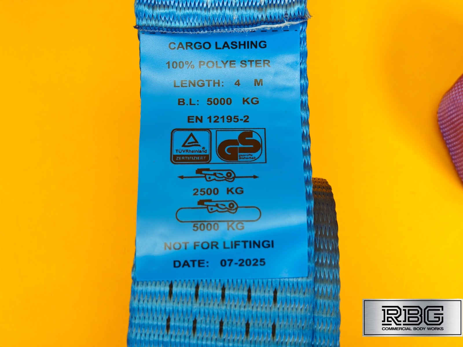 Recovery Ratchet Strap SET 4Pcs 5ton Tie Down Alloy Wheel High-Visibility Blue