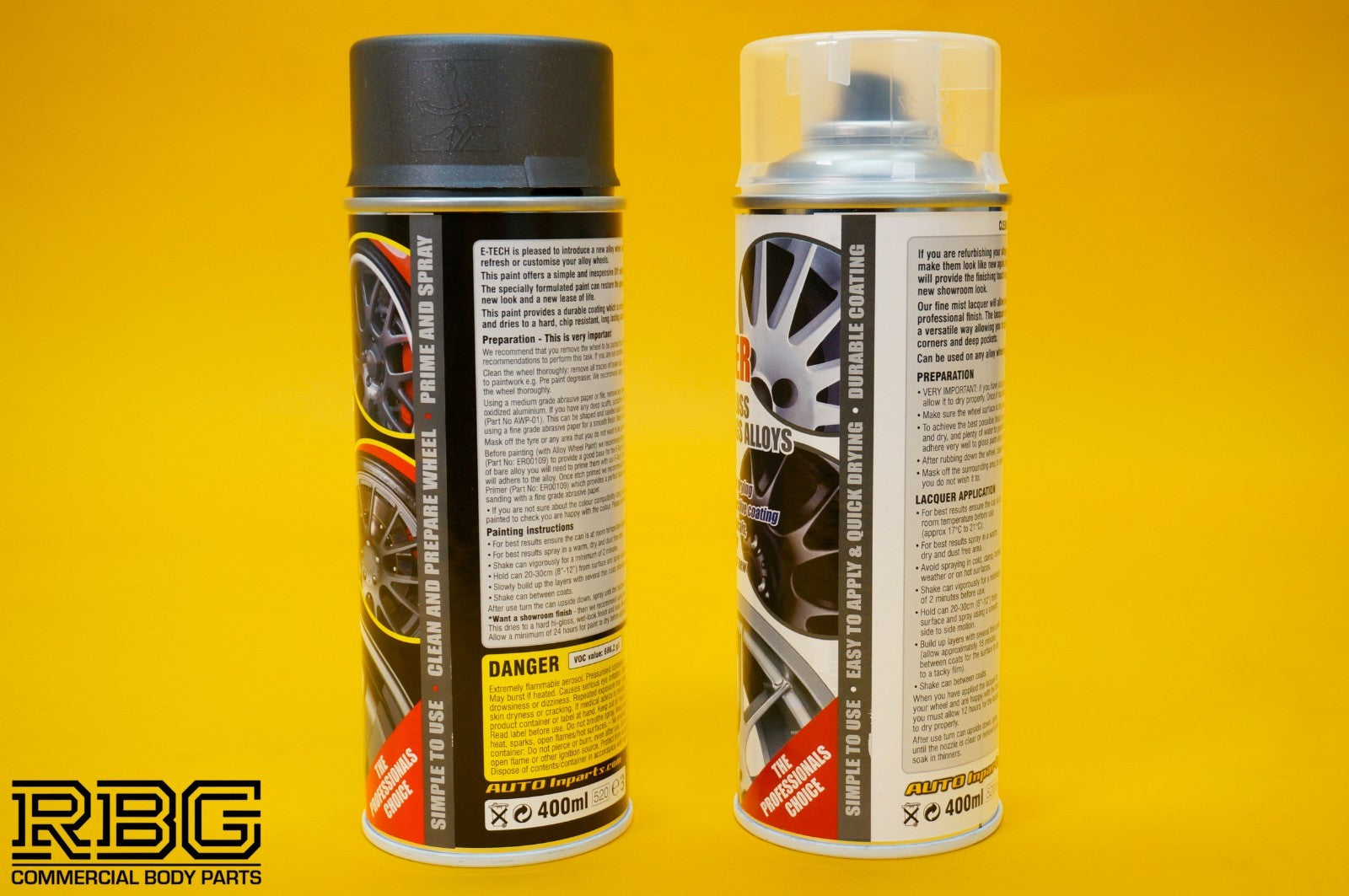Alloy Wheel Paint TECHNIK GREY + Clear Lacquer Spray Car Refurbishment E-TECH