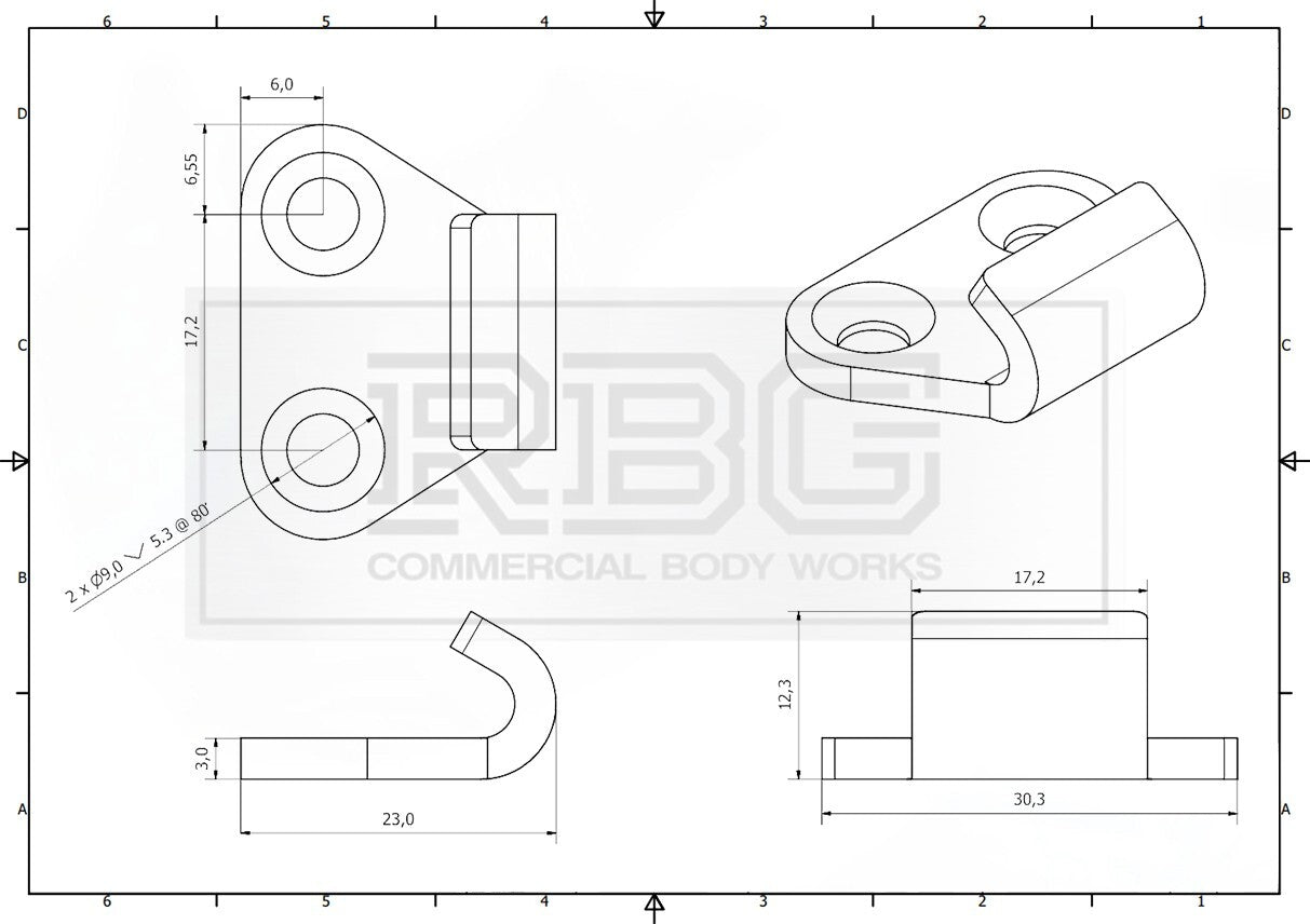 Over Centre Fastener OJOP + Catch Plate MEDIUM NON-LOCKING Trailer Truck Caravan
