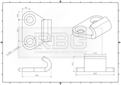 Over Centre Fastener OJOP + Catch Plate MEDIUM NON-LOCKING Trailer Truck Caravan