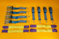 Ratchet Strap Recovery 2Ton Tie Down Alloy Wheel Hi-Vis Blue Lashing SET 4Pcs