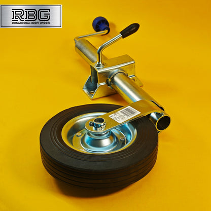 42mm Jockey Wheel + Clamp For Trailer / Caravan 100Kg Standard Duty 480-750mm UK