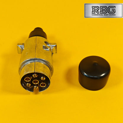 Aluminium Plug + Cover SET 7 Pin 12N Type for Towing Trailer Caravan Towbar PVC