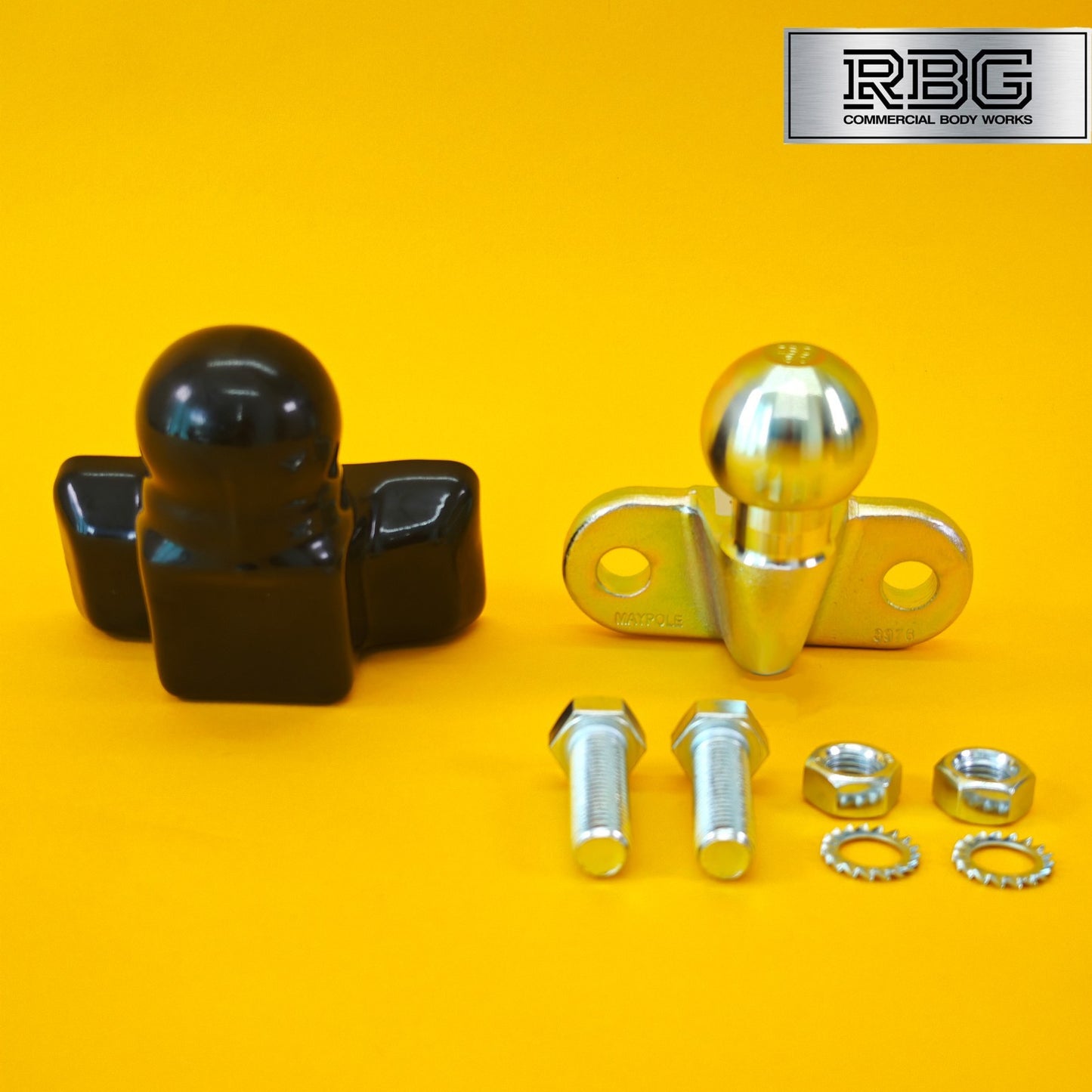 Tow Ball + Cover PVC 50mm Tow Hitch Gold Standard E Approved Trailer Caravan UK