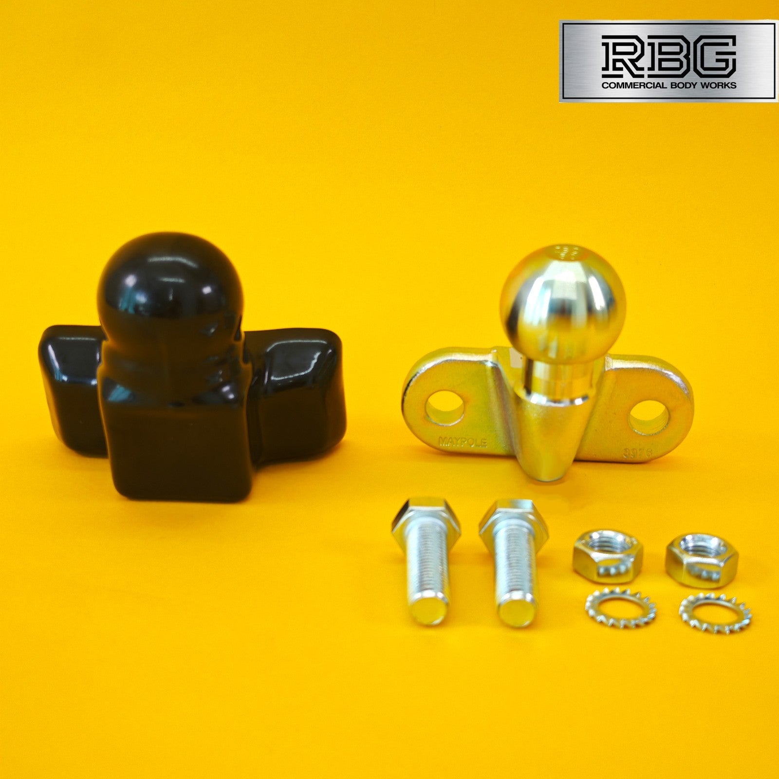 Tow Ball + Cover PVC 50mm Tow Hitch Gold Standard E Approved Trailer Caravan UK