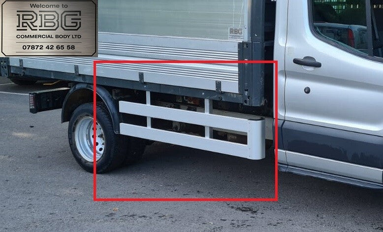 Ford Transit Single Cab Crash Rails Side Guards with Corner Pillars Tipper