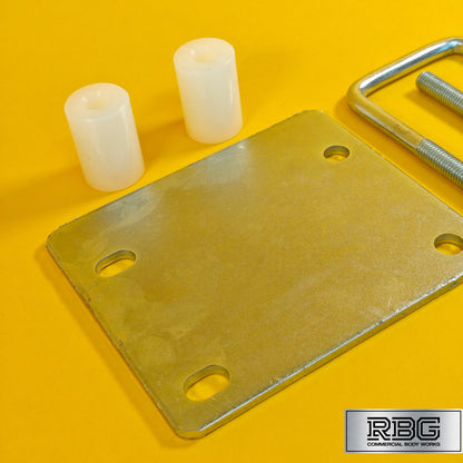 Jockey Wheel Clamp Fixing Kit for 50&60mm Drawbars Trailer No Drilling Required