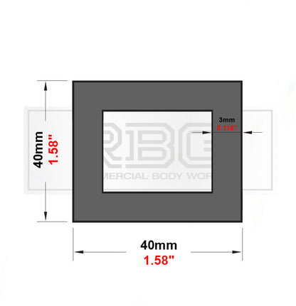 ALUMINIUM SQUARE BOX SECTION Various Sizes In Metric & Inch Free UK Delivery