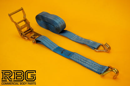 Tie Down Ratchet Strap 6m 2Ton Hi-Vis Blue Recovery Safety Strap Cargo Lashing