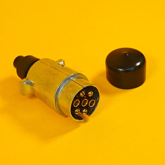 Aluminium Plug + Cover SET 7 Pin 12N Type for Towing Trailer Caravan Towbar PVC