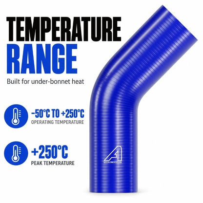 45 Degree Silicone Hose Elbow Pipe Joiner Turbo Water Boost Intercooler 32mm ID