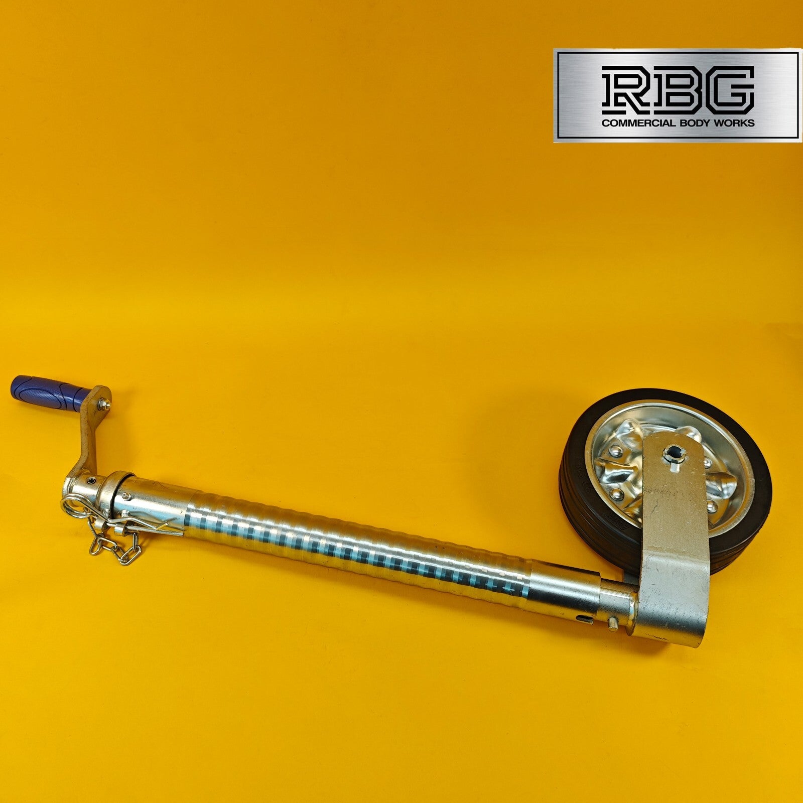 48mm Jockey Wheel Serrated Heavy Duty 500kg Trailer Ifor Williams 615-890mm