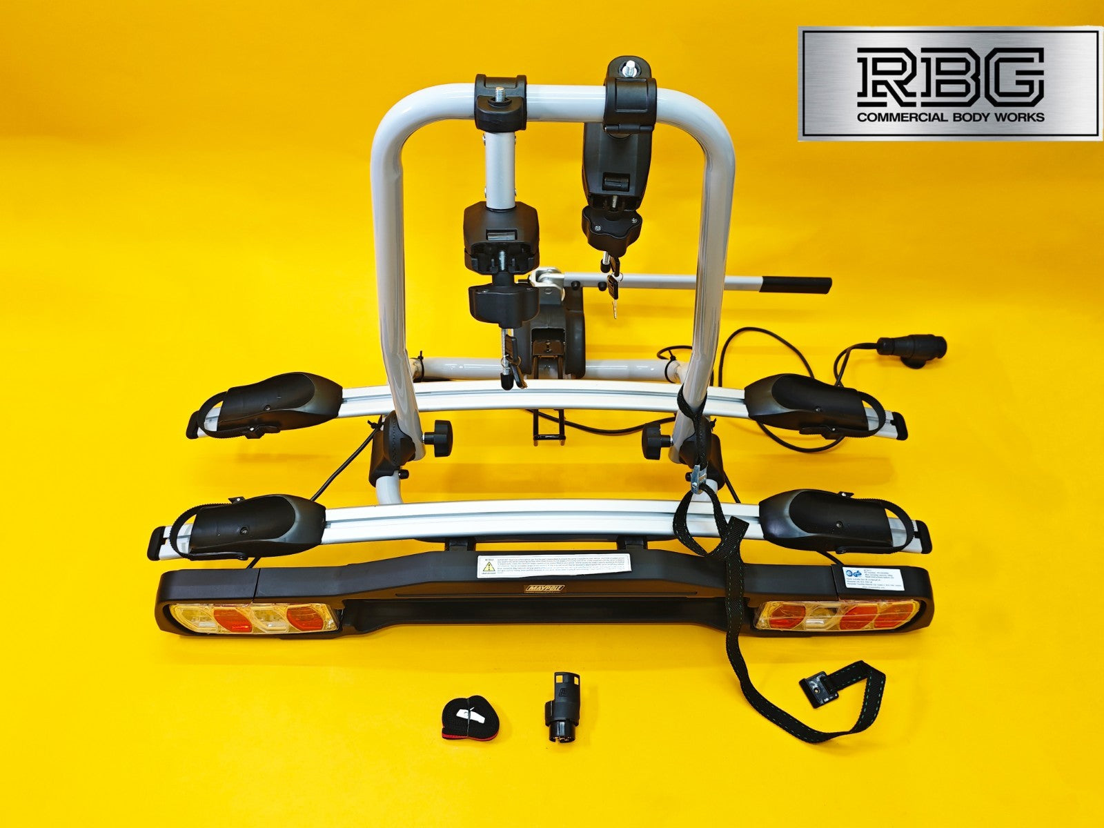 Cycle Carrier 2 Bike Towball Mounted 30kg Car Rear Tow Bar Ball Tilting Rack UK