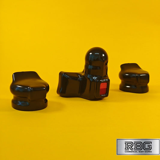 Tow Ball & 2x Socket Cover SET PVC + Reflector for 50mm Tow Ball 7/13 Pin Socket