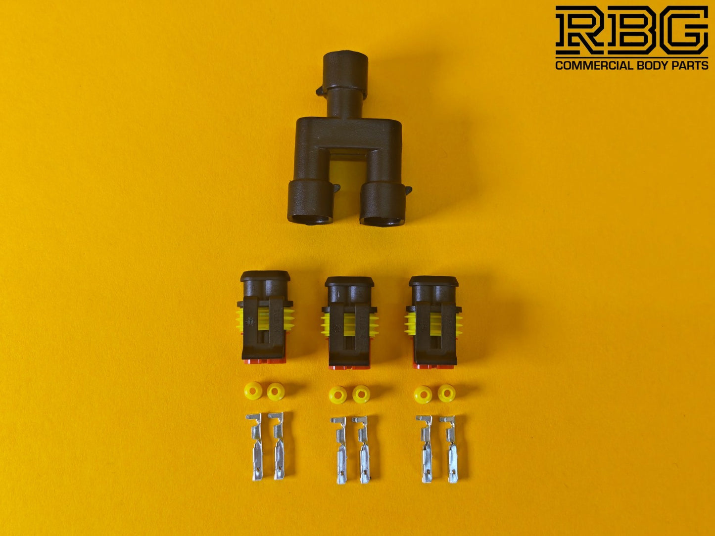 SuperSeal Splitter + 3x Connector Kit SET 2 Way Male Connector Y Piece Wiring