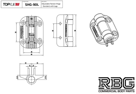 Adjustable Tension Door Hinges PAIR Self Closing Garden Fence Gate Hinges 8 Mode