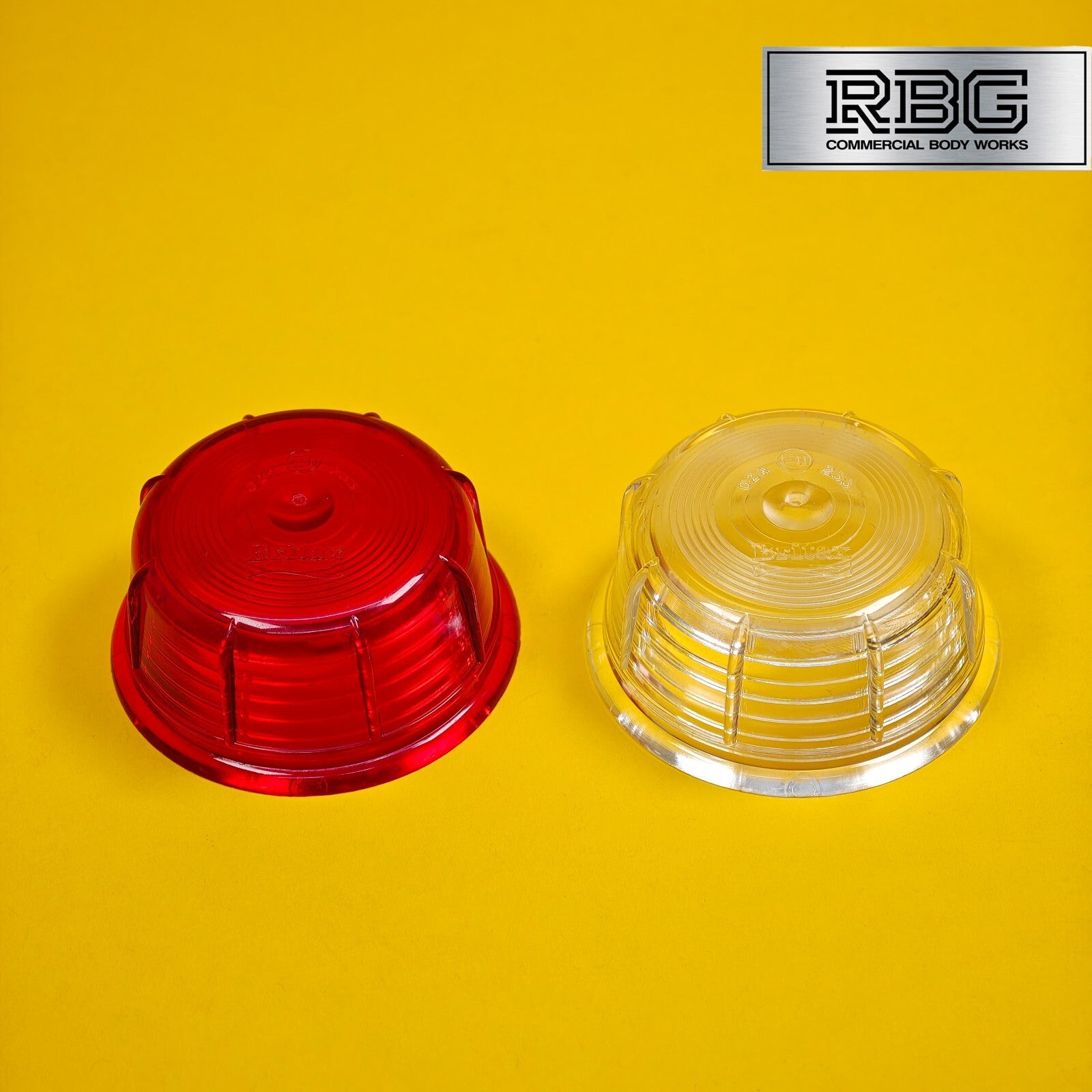 Replacement Lens Britax Red & White Set for Side Marker Lamp for Trailer, Truck
